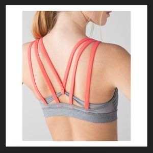 Lululemon Energy Bra Exhale Heathered Slate / Battleship / Very Light Fl…